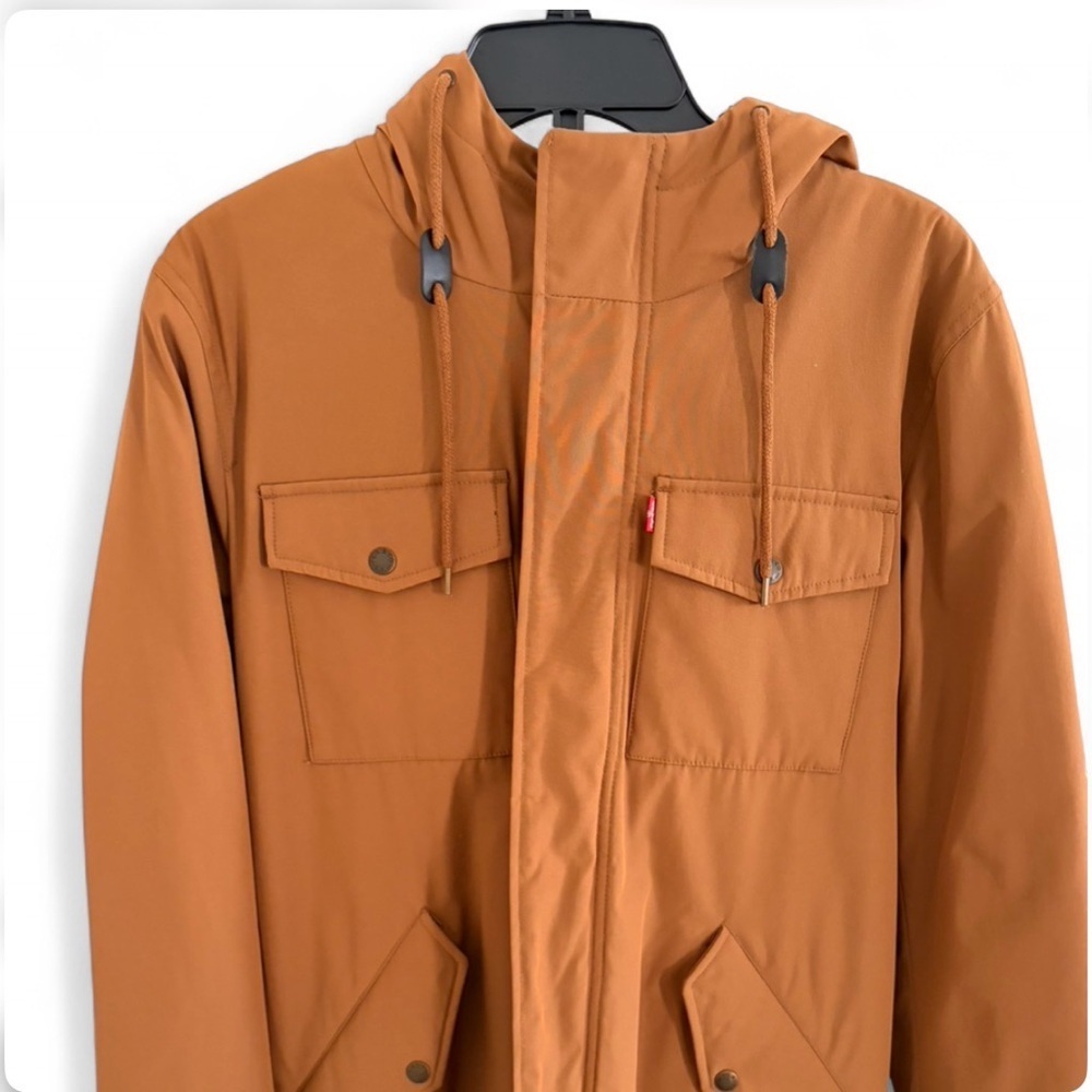 Levi's Brown Hooded Military Jacket